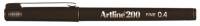 Fineliner Artline 200 Fine 0.4 m&oslash;rkebrun
