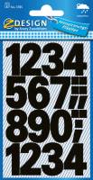 Avery manuel etiket tal 0-9 25mm sort (48)