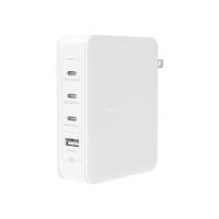 140W 4-ports USB GaN Wall Charger with UK, EU, US plug tips,