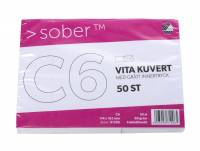 Kuverter hvid C6 FH 80g (50)