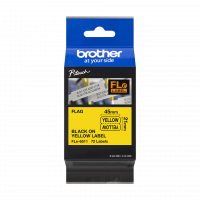 BROTHER FLe-6511 Bk On White Flag Tape