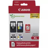 PG-560XL + CL-561XL + Papir XL 3712C008 CMYK rabatpakke original