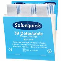 Salvequick Plaster bl&aring; ekstra lange refill