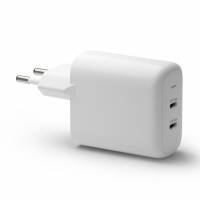 Re-charge - Wall Charger GaN - 2x USB-C 25W EU, White