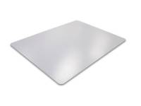 Antistatisk stoleunderlag PVC 116x150 cm h&aring;rdt gul, hvid