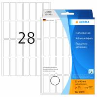 Herma etiket manuel aftagelig 13x40 hvid (672)