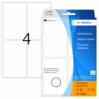 Herma etiket manuel aftagelig 52x82 hvid (96)