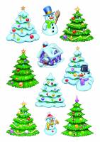 Herma stickers Decor vinter juletr&aelig;er (3)