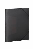 Herma 3-klap elastikmappe PP A4 transp sort