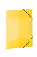 Herma 3-klap elastikmappe PP A4 transp gul