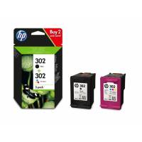 HP 302 Sort Farve (cyan, magenta, gul) Blæk X4D37AE