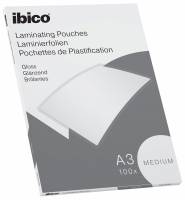 Lamineringslomme Ibico basic medium 100my A3 (100)