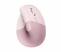 Logitech Lift Vertical Ergonomic Mouse Optisk Tr&aring;dl&oslash;s Pink