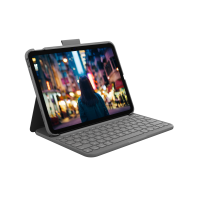 Logitech Slim Folio Tastatur og folio-kasse Saks Tr&aring;dl&oslash;s Nordisk (dansk/finsk/norsk/svensk)