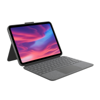 Logitech Combo Touch Tastatur og folio-kasse 16-niveau Kablet Nordisk (dansk/finsk/norsk/svensk)
