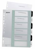 Register printbar PP A4+ 1-6 hvid/sort