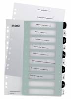 Register printbar PP A4+ 1-10 hvid/sort