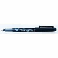 Filtpen m/h&aelig;tte V-Signpen 2,0 sort