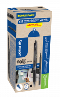 Frixion Clicker m/klik 0,7 bonuspak sort 12 pen + 12 refille