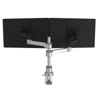 R-Go Zepher 4 Twin Monitor arm, justerbar, s&oslash;lv
