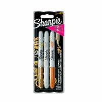 Marker Sharpie Metallic 1,4mm ass Guld/S&oslash;lv/Bronze (3)