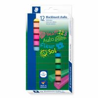 STAEDTLER Tavlekridt uden spids 12 assorterede farver 13x90 mm