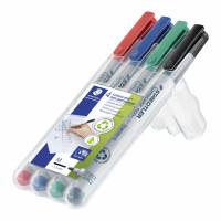 STAEDTLER Lumocolor 315 Mark&oslash;r Sort Bl&aring; Gr&oslash;n R&oslash;d