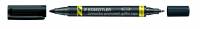 Marker Lumocolor Duo perm 0,6/1,0mm sort