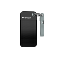 VERBATIM USB 3.2 Gen 2 256GB Pocket SSD, Black/Grey