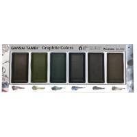 GANSAI TAMBI GRAPHITE COLORS s&aelig;t m. 6 farver