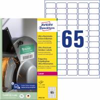 Avery B7651-50 Holdbare og elastiske etiketter, hvid (3250)