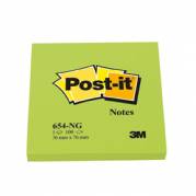 Blok Post-it 654 76x76 mm Neon grøn