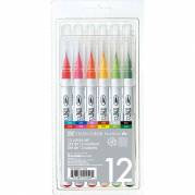 Zig Clean Color Pensel Pen Sæt m. 12