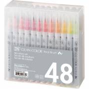 Zig Clean Color Pensel Pen Sæt med 48 stk