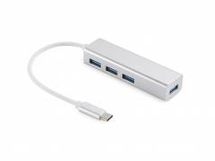 Hub Sandberg USB-C to 4 x USB 3.0 SAVER, Silver