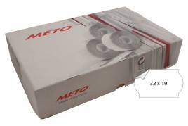Meto etiket perm 32x19 hvid (30rl/1000)