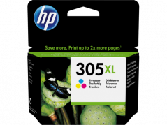 HP 305XL Farve (cyan, magenta, gul) 200 sider Blæk 3YM63AE