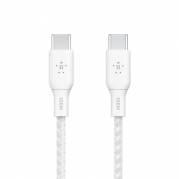 100W USB-C to USB-C Braided Cable 3M, White