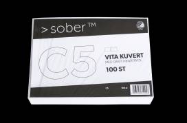 Konvolut Sober C5 Hvid 90g P&S (100)