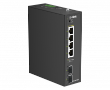 D-LINK 6-Port Gigabit Industrial PoE+ Unmanaged Switch with