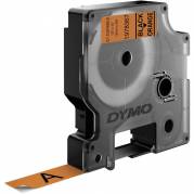  Dymo Durable teksttape D1 12mmx3m Sort/Orange 