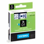 Dymo D1 Labeltape 12mm x 7 m - Blå/hvid