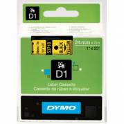 Dymo D1 Labeltape 24mm X 7m - Sort/gul