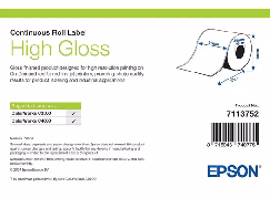 High Gloss Label, Continuous Roll, 51mm x 33m