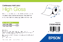 High Gloss Label, Continuous Roll: 51mm x 33m