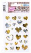 Herma stickers Creative hearts gold silver (1)