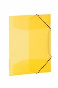 Herma 3-klap elastikmappe PP A4 transp gul