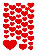 Herma stickers Decor små røde hjerter (3)