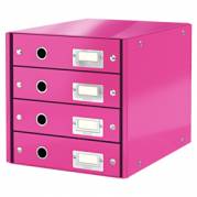 Skuffekabinet Click&Store 4 skuf WOW pink