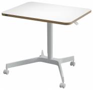 Sidde/ståbord Ergo Small manuelt m/hjul hvid